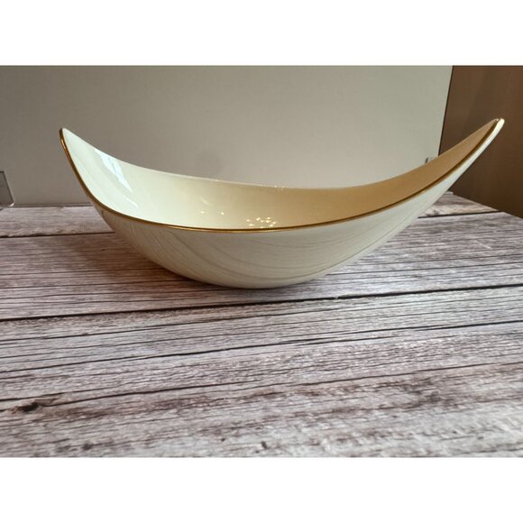 Lenox Ivory & Gold Trim Oval Porcelain Dish - Picture 5 of 7